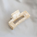 New Korean Retro Hair Claws  Clamp Hollow Geometric Square Leopard Pattern Ponytail Hair Grabbing Clips for Women
