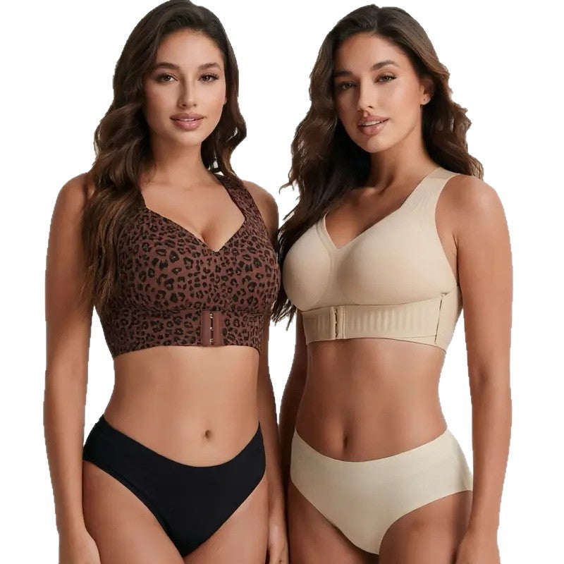 Women's Plus Size Sports Bra – Jelly Pad Push Up, Full Cup, Wireless, Posture Support