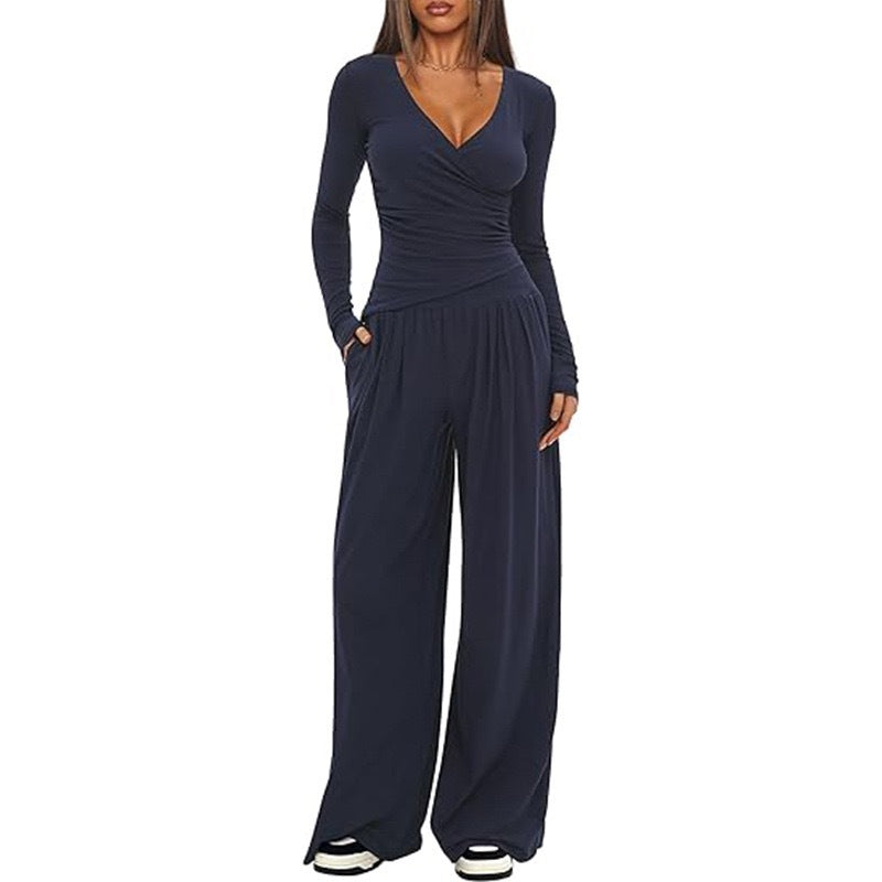 Long sleeved sportswear set for women's clothing