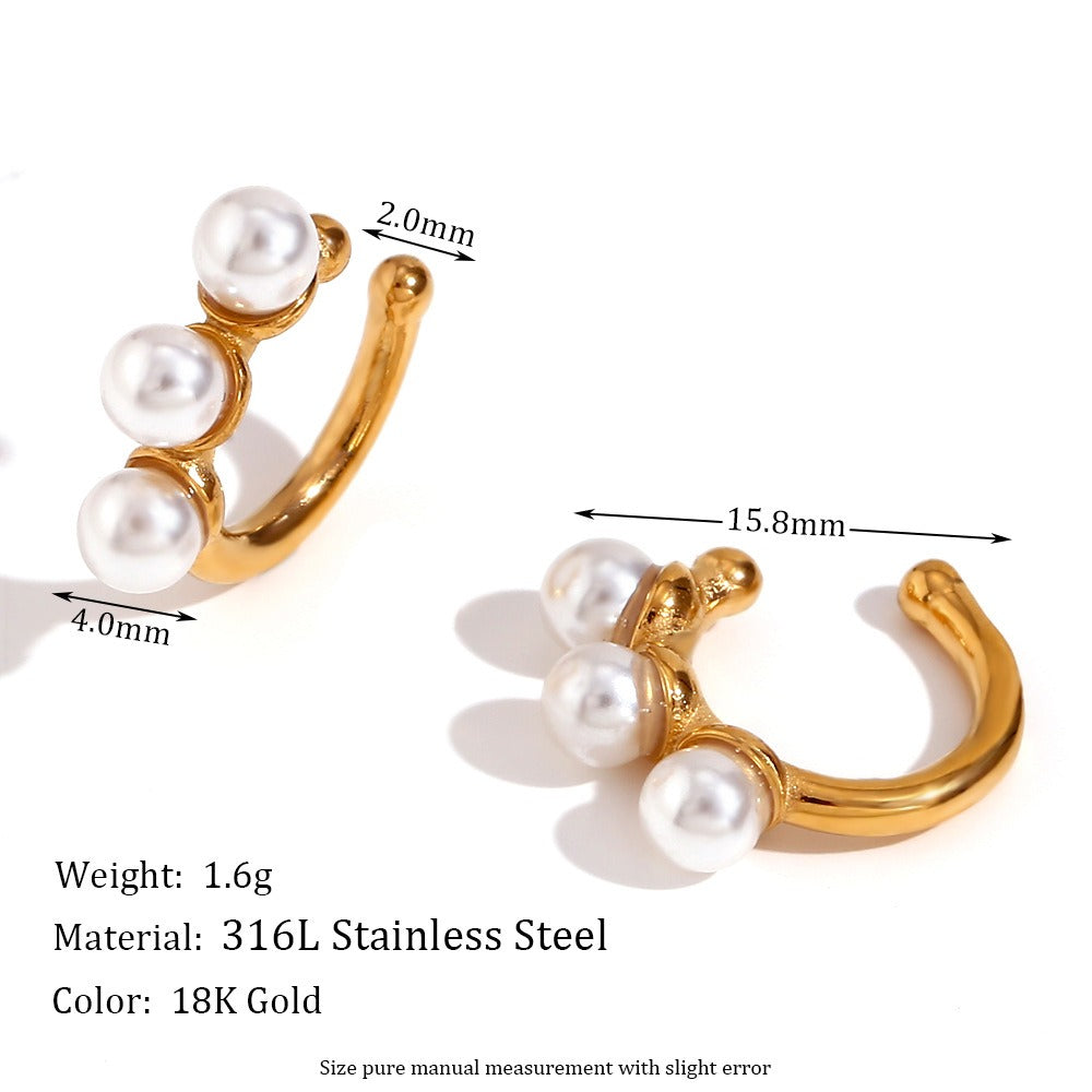 European and American fashion bestsellers, niche light luxury ear clips, personalized and simple earrings