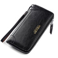 New Arrival Men Wallets pu Leather Long Clutch Zipper Wallets for Business Men Clutch Large Capacity High Quality Wallet