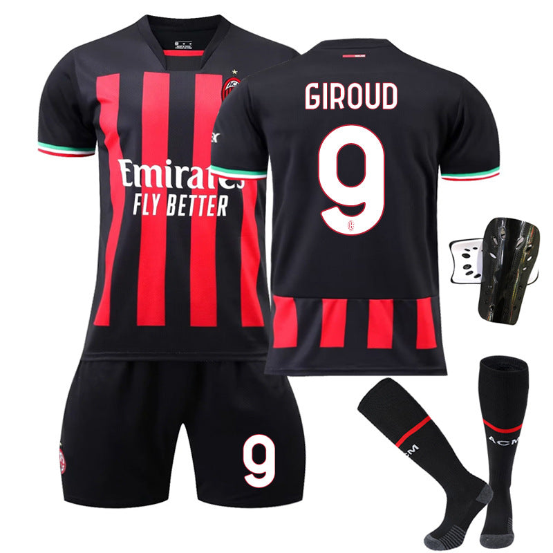 Milan home football jersey set sports jersey