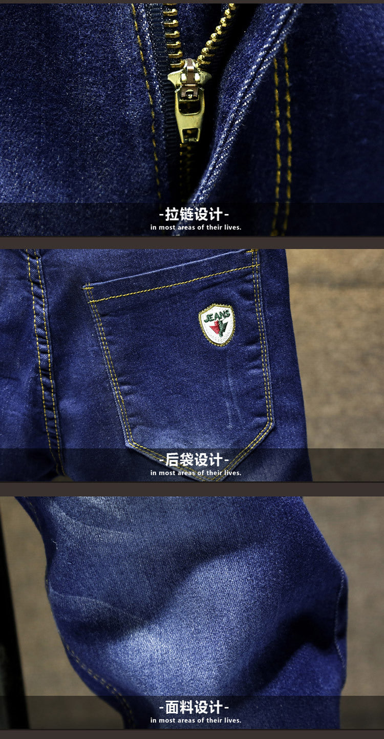 Spring and Autumn Trendy Men's 2019 New Stretch Jeans Men's Slim-fit Stretch Slim-fit Skinny Pants Korean Style Trendy Trousers