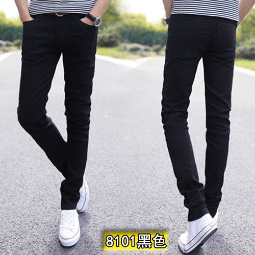 Jeans Men's Stretch Slim-fit Trendy Brand Skinny Pants Men's Summer Casual Thin Style Trendy Ankle-length Pants