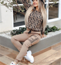 Printed Hoodie and Sportswear Set