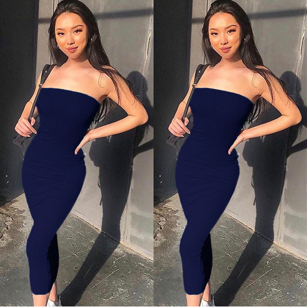 2026 European and American Cross-Border Autumn and Winter Dresses for Women  Sexy Backless Bodycon Dress