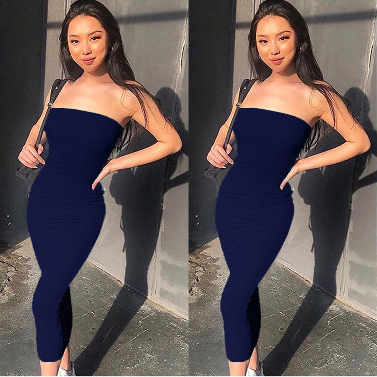 2026 European and American Cross-Border Autumn and Winter Dresses for Women  Sexy Backless Bodycon Dress