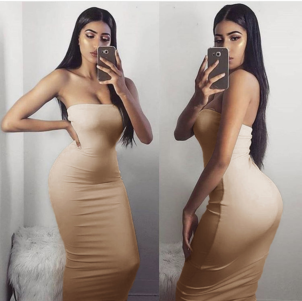 2026 European and American Cross-Border Autumn and Winter Dresses for Women  Sexy Backless Bodycon Dress