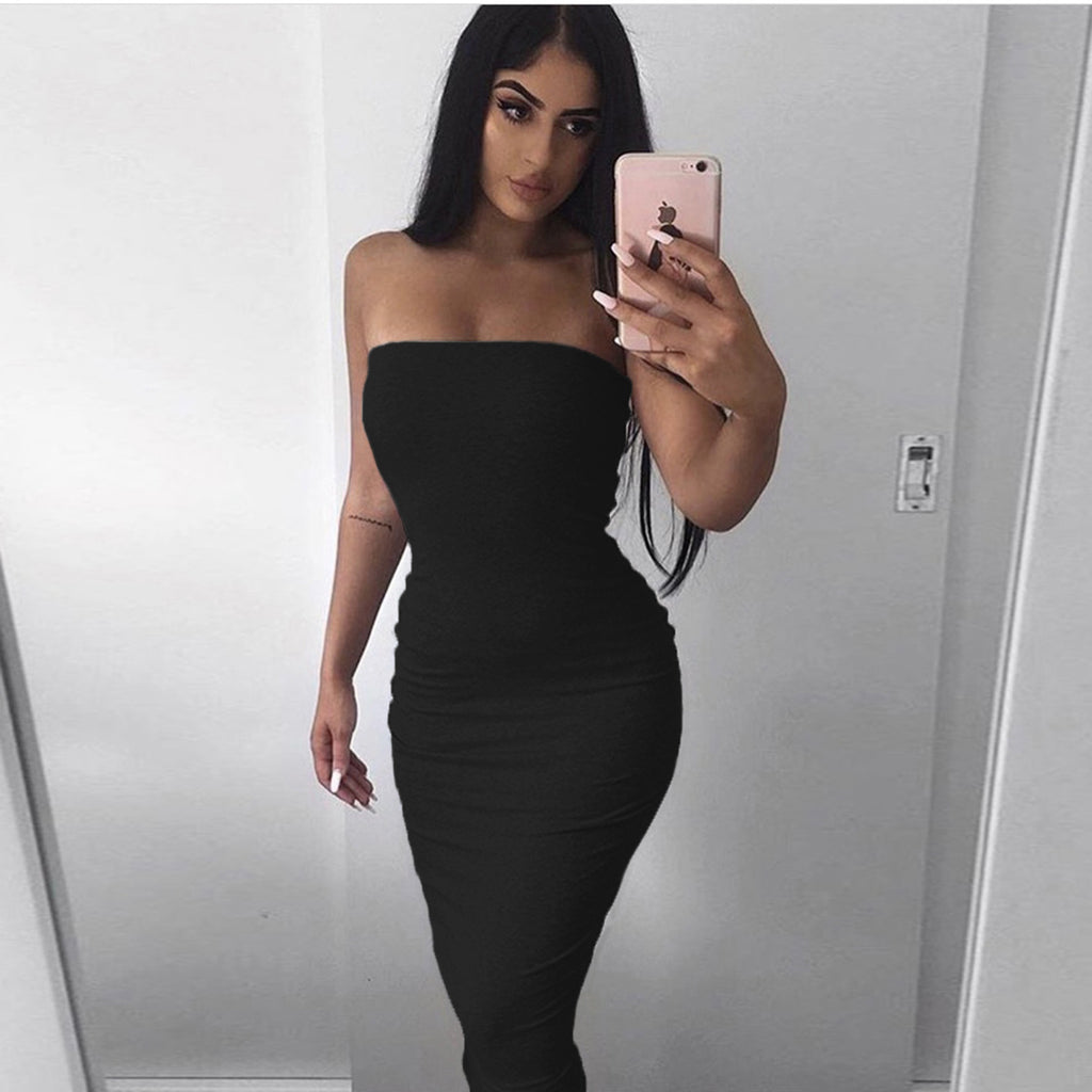 2026 European and American Cross-Border Autumn and Winter Dresses for Women  Sexy Backless Bodycon Dress