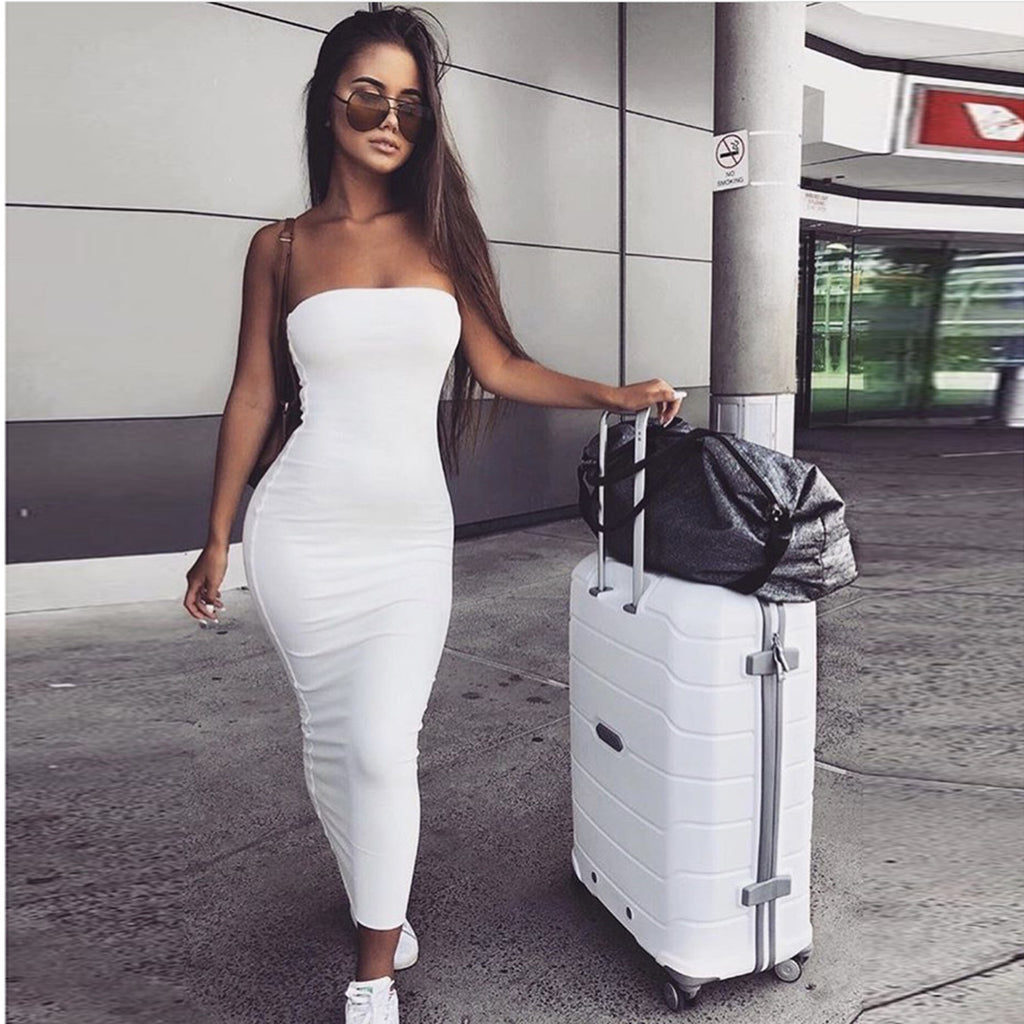 2026 European and American Cross-Border Autumn and Winter Dresses for Women  Sexy Backless Bodycon Dress