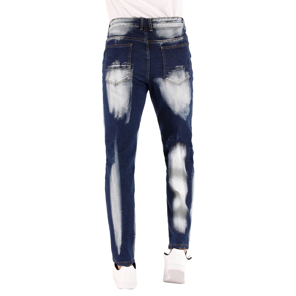 Cross-border  stretch jeans men's European and American foreign trade  straight three-color washed white men's pants