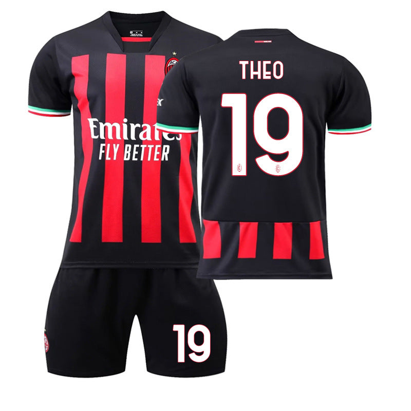 Milan home football jersey set sports jersey