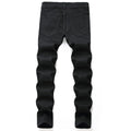2020 Foreign Trade New Men's Clothing Slim Ripped Straight-Leg Jeans Black Casual Fashion Long Jeans Wholesale