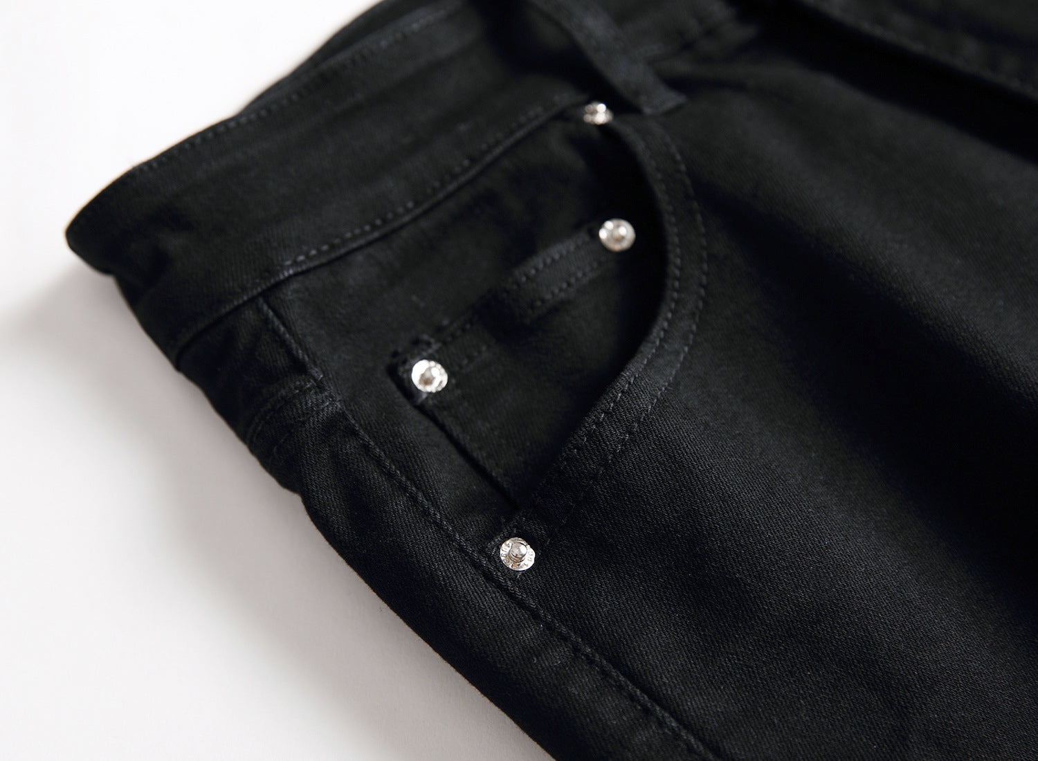 2020 Foreign Trade New Men's Clothing Slim Ripped Straight-Leg Jeans Black Casual Fashion Long Jeans Wholesale