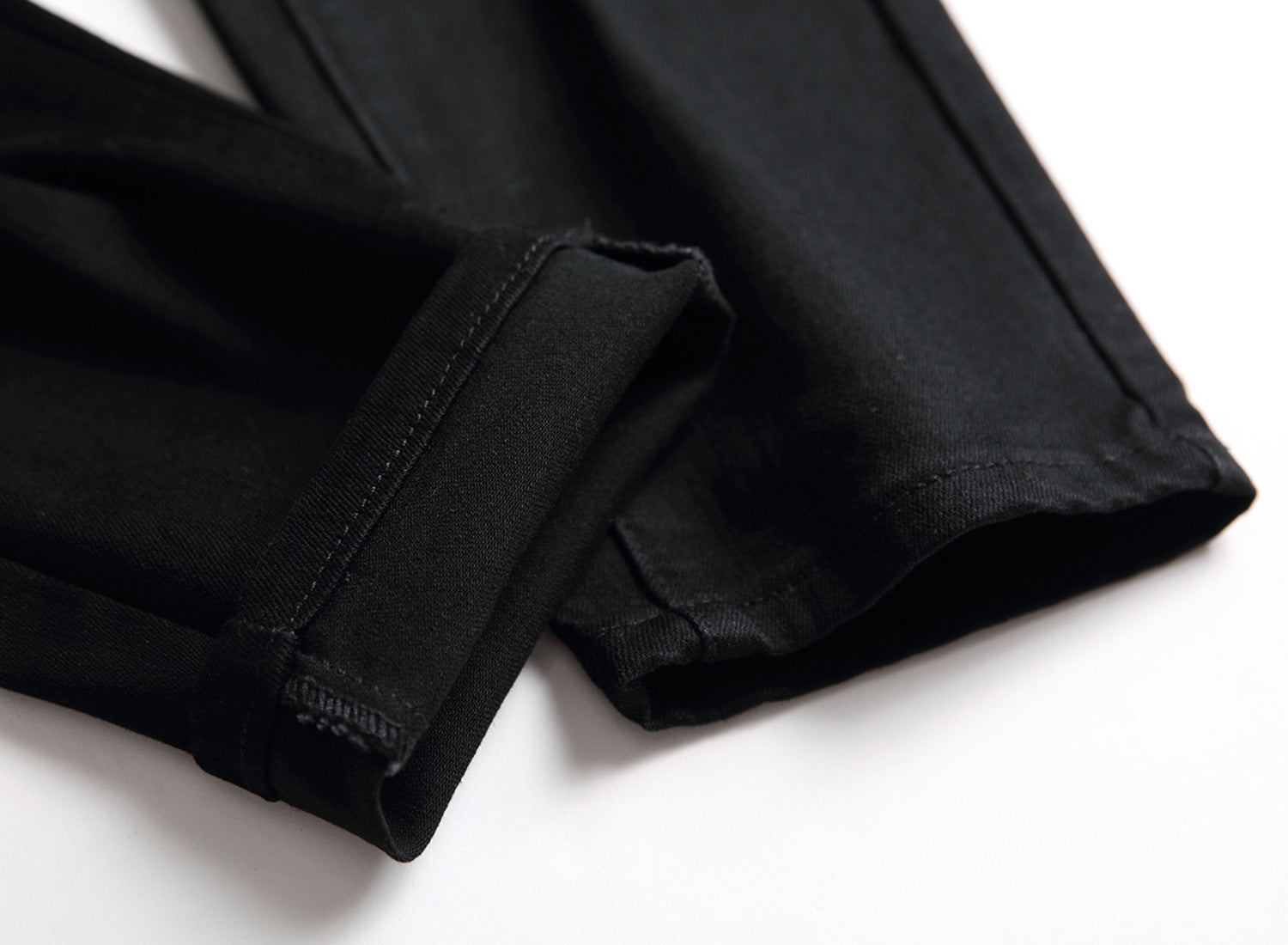 2020 Foreign Trade New Men's Clothing Slim Ripped Straight-Leg Jeans Black Casual Fashion Long Jeans Wholesale