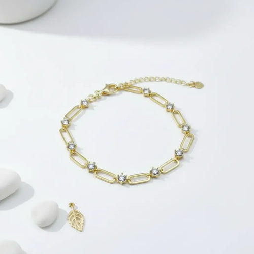 18k gold plated moissanite tennis bracelet 925 Silver Bracelet