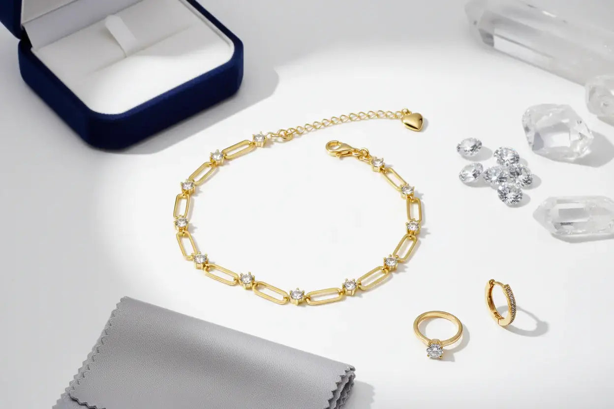 18k gold plated moissanite tennis bracelet 925 Silver Bracelet