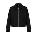 Flip collar short jacket