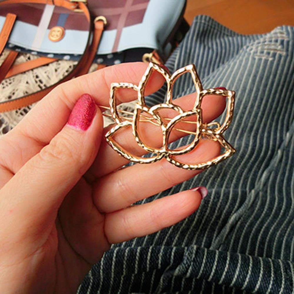 Women's Fashion Hair Accessorie Lotus Retro Styling Hairpin Hair Clips Headdress Flower Hair Accessories