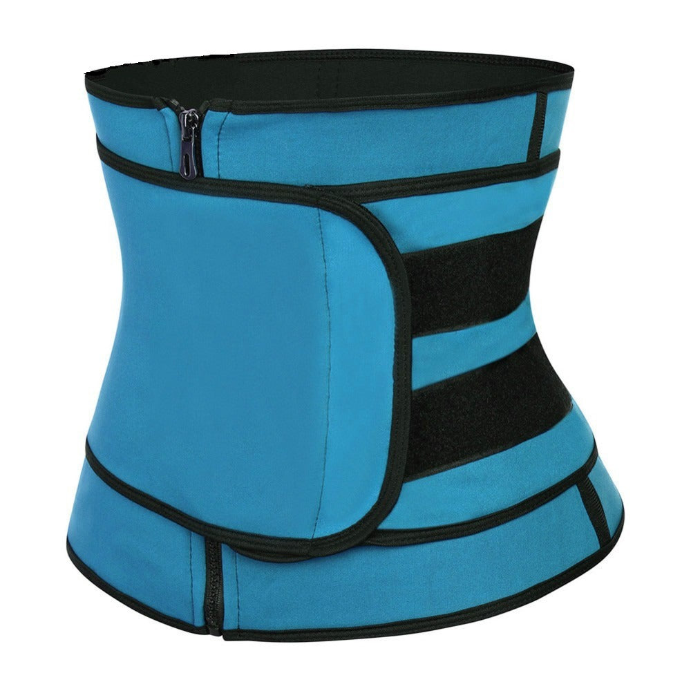 Zipper waist tightening belt for waist training, waist protection, sports shaping, waist sweating, and belly wrapping belt