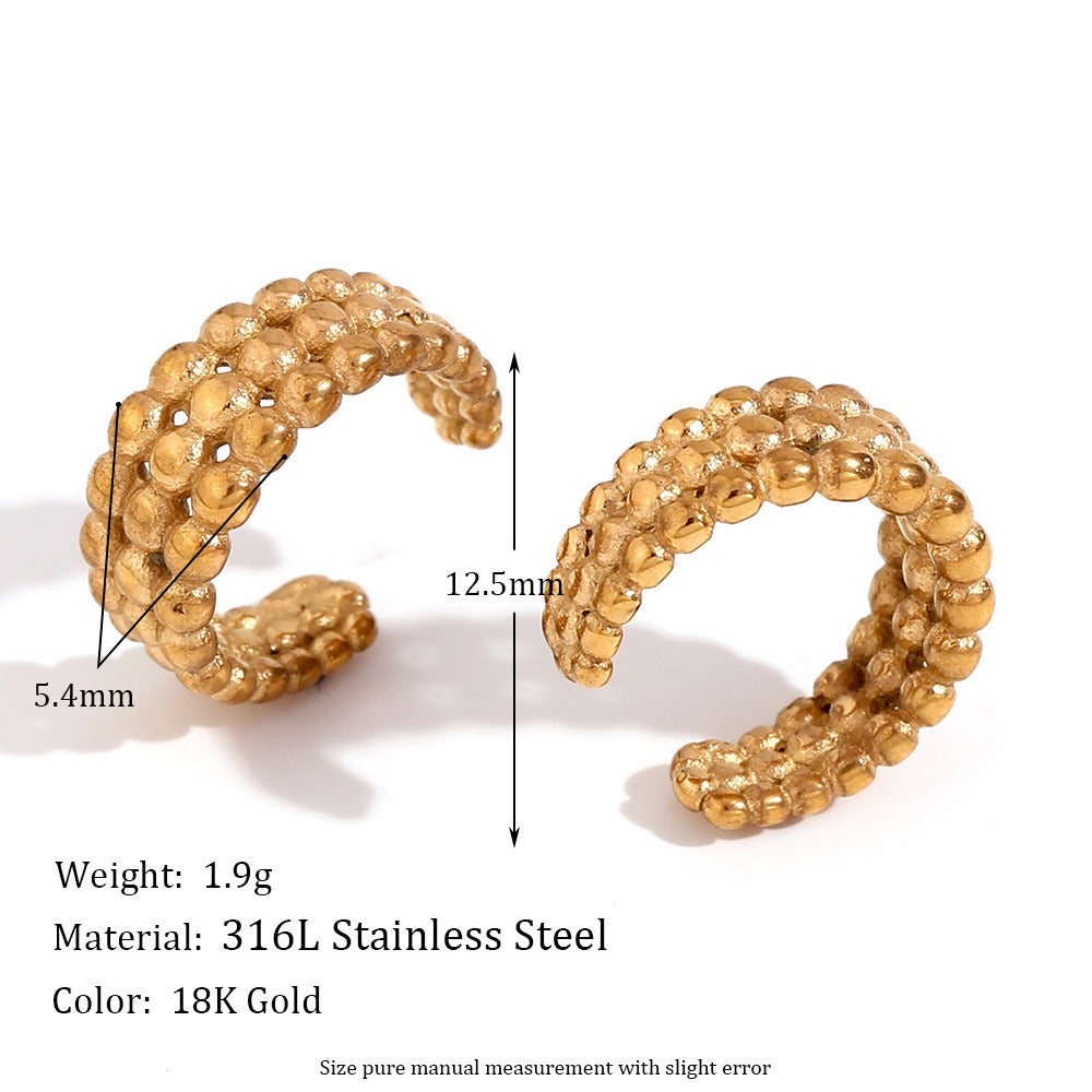 European and American fashion bestsellers, niche light luxury ear clips, personalized and simple earrings