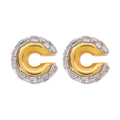 Geometric niche C-shaped earrings European and American new cuff atmospheric metallic alloy women's ear clips