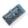 NEW Serpentine Leather Wallet  Zipper Cell Phone Pocket Coin Card Holder Ladies Purses Women Wallets Clutch Long Female Carteira