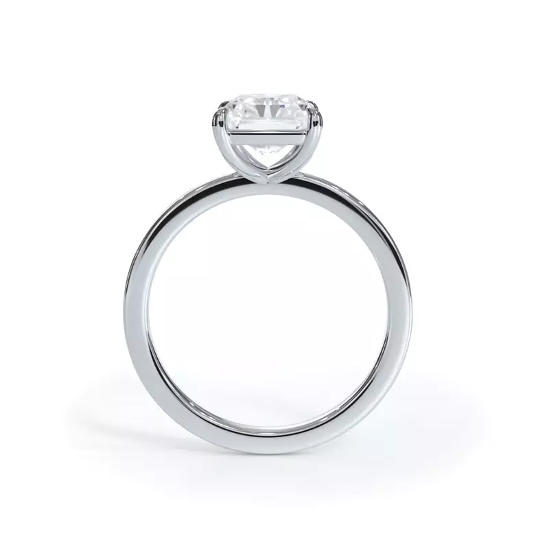 5.00 CTW Lab Grown Emerald Cut Diamond Solitaire Engagement Ring in 14K White Gold – G Color VS Clarity, IGI Certified