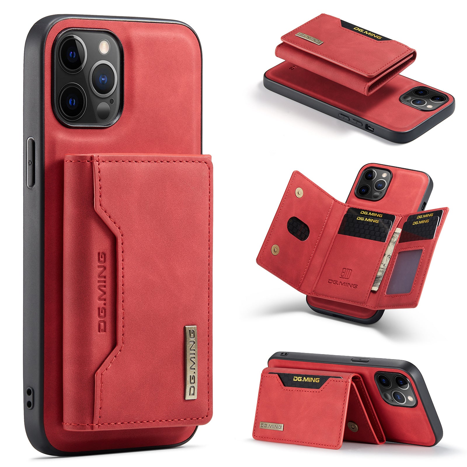 For iPhone12 Pro Max Split Card Case Phone Case iPhone13 Magnetic Card Case Protection Leather Case