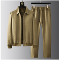 Cotton Zip Jacquard Tracksuit for Men (One Set)