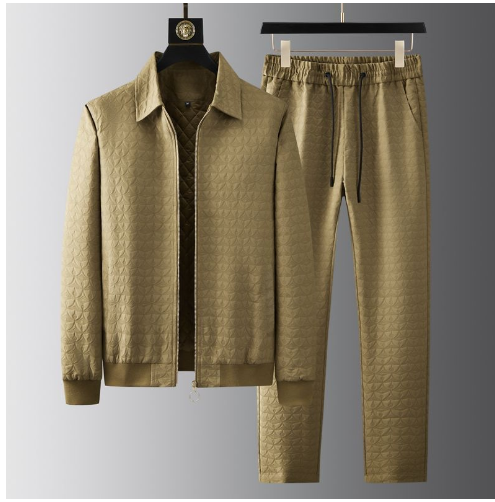 Cotton Zip Jacquard Tracksuit for Men (One Set)