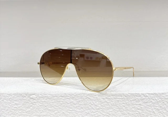 Metal wind goggles and sunglasses