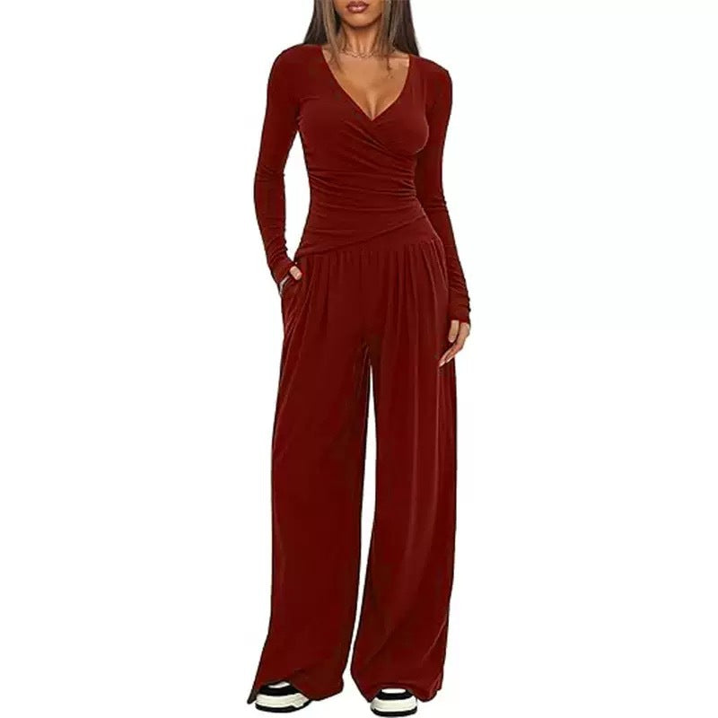 Long sleeved sportswear set for women's clothing