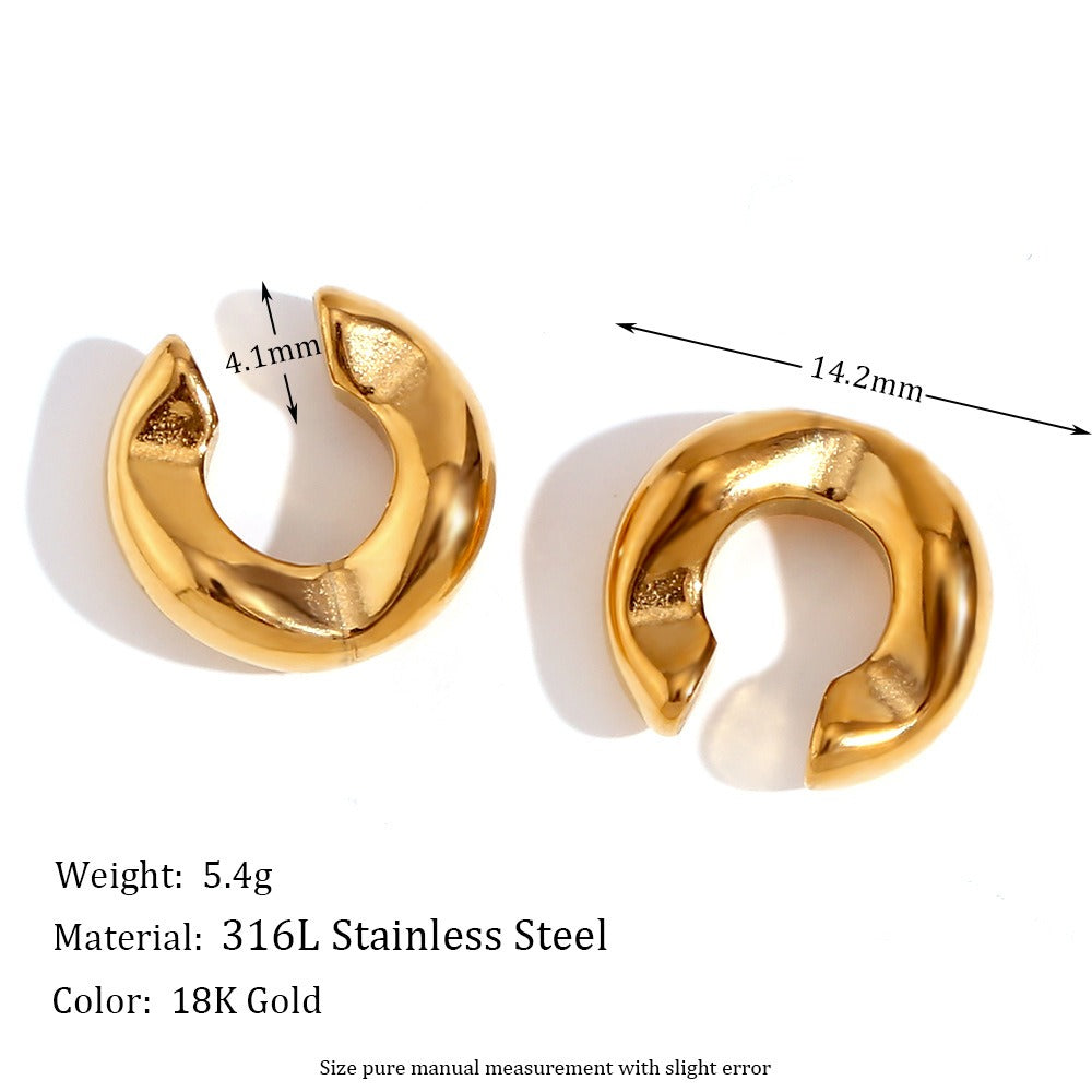 European and American fashion bestsellers, niche light luxury ear clips, personalized and simple earrings
