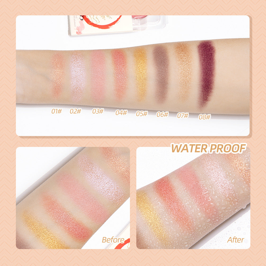 QIBEST Monochrome Eye Shadow Nude Makeup Earth Color Pearl Matte New Color Wine Red Earth Color Stage Makeup