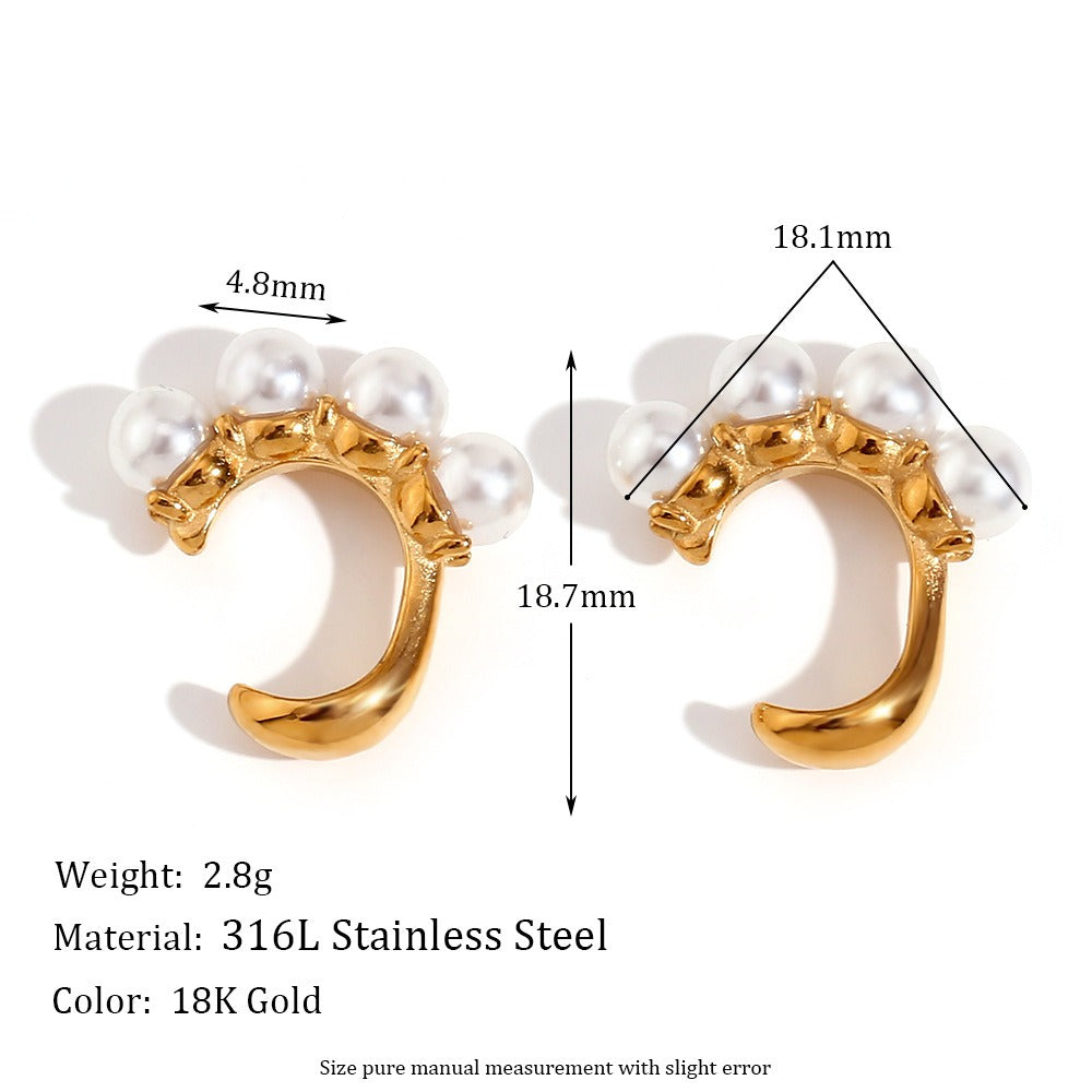 European and American fashion bestsellers, niche light luxury ear clips, personalized and simple earrings