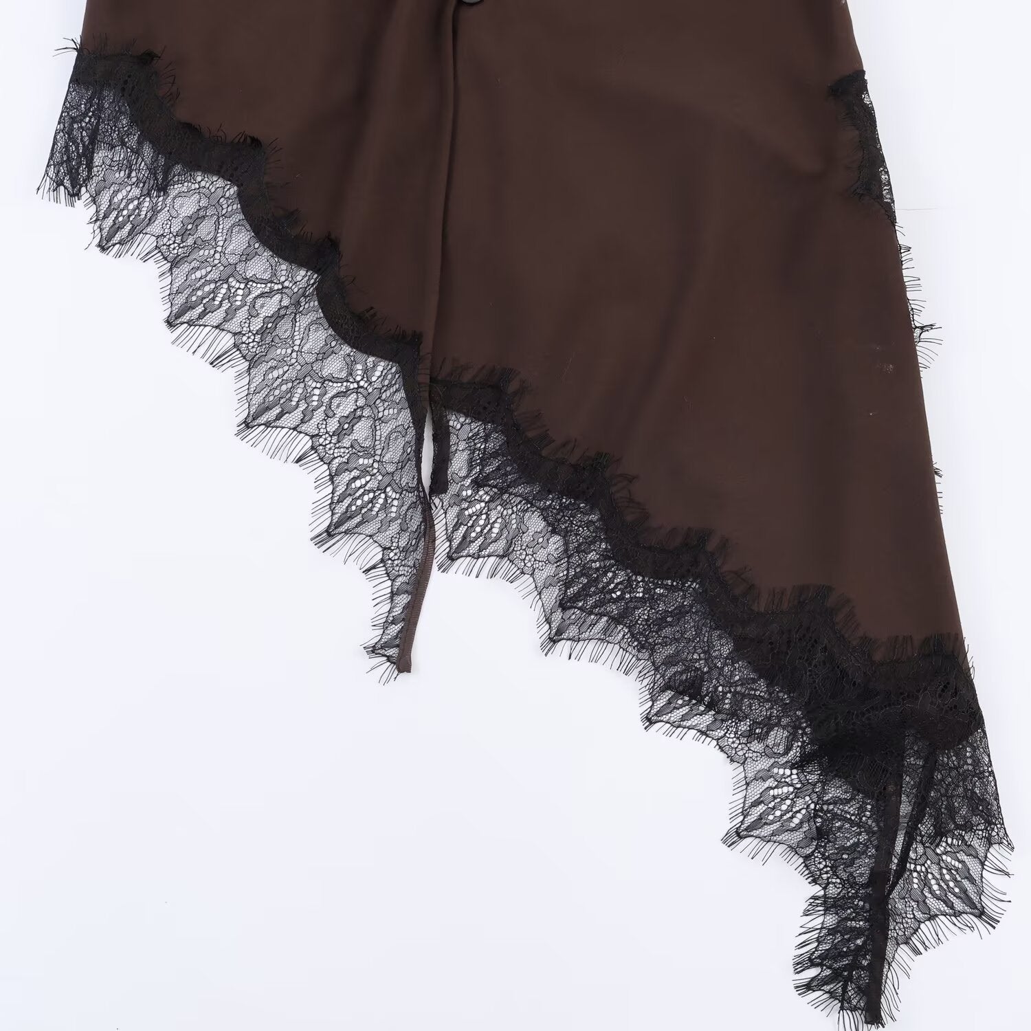 Asymmetric lace top for women's clothing