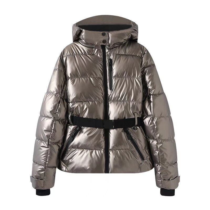 Waist waist hooded cotton jacket