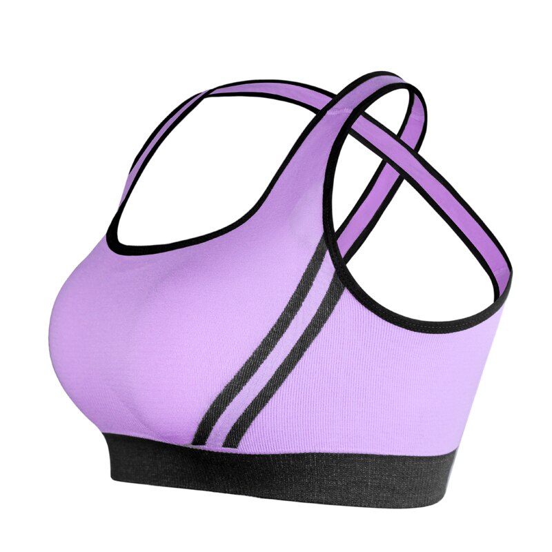 SEXYWG Cross-Back Sports Bra for Women Gym Althletic Vest Yoga Bras Push Up Brassiere BH Sport Top Crop Sportswear Fitness Shirt
