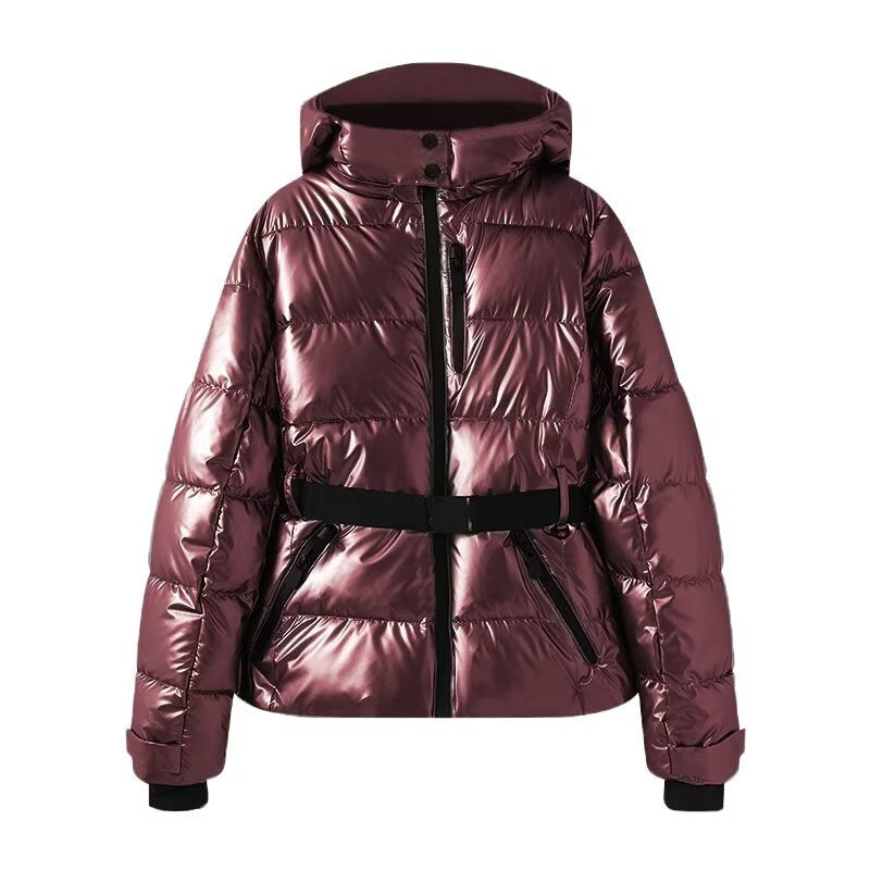 Waist waist hooded cotton jacket
