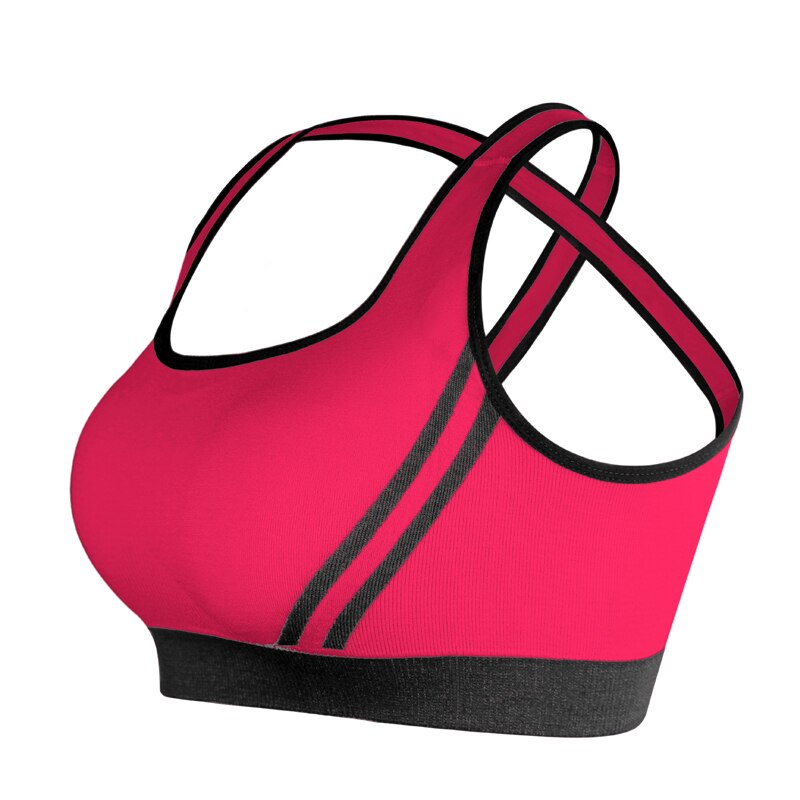 SEXYWG Cross-Back Sports Bra for Women Gym Althletic Vest Yoga Bras Push Up Brassiere BH Sport Top Crop Sportswear Fitness Shirt