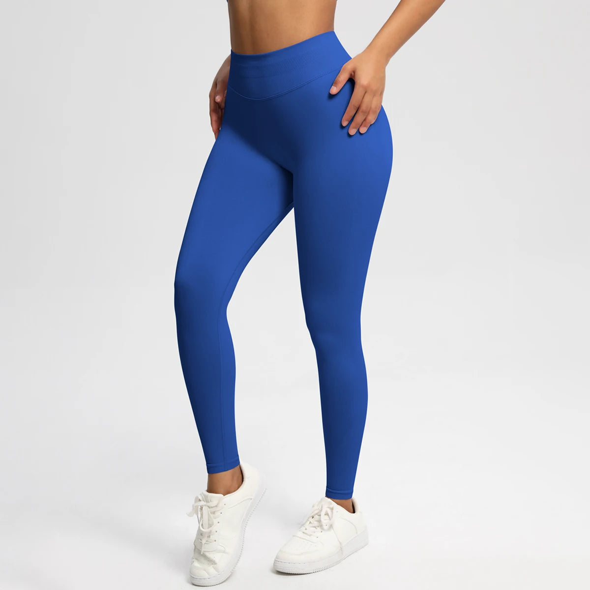 Women's Solid High Waist Sports Leggings, HighStretch Seamless Yoga Leggings, LadiesSportswear for Indoor Outdoor Wear