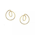 Creative design European and American style brass gold-plated ear clips without piercing Möbius loop earrings for couples