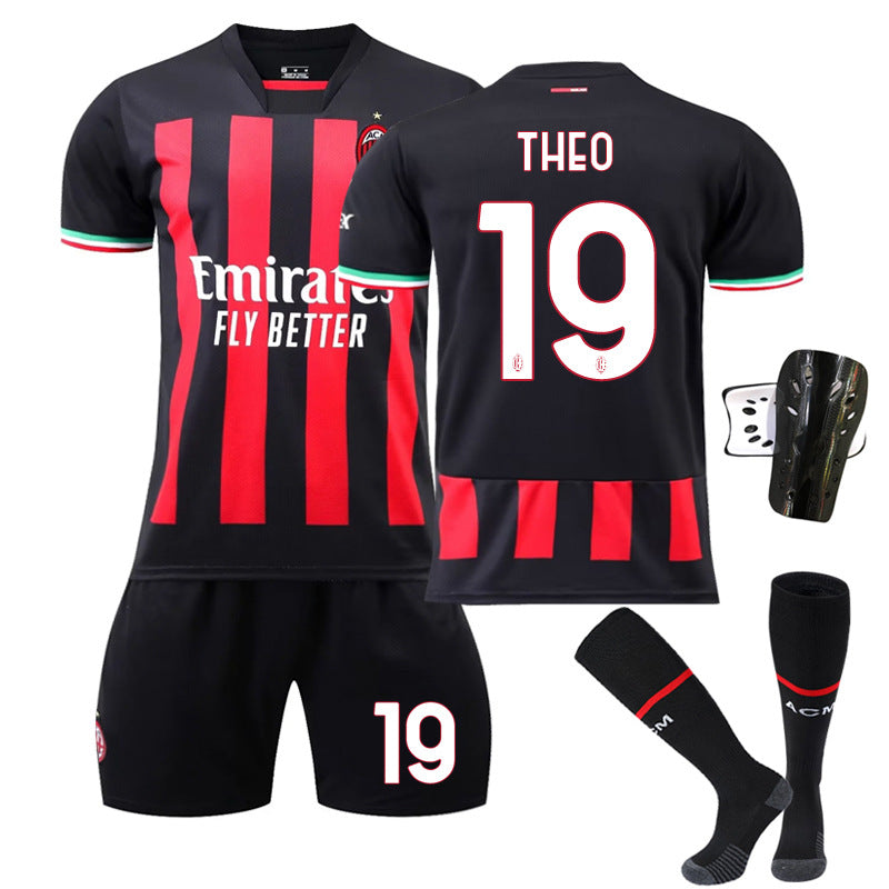 Milan home football jersey set sports jersey