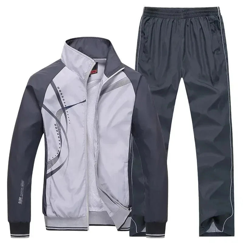Premium 100% Organic Cotton Breathable Custom Zipper Tracksuits New High Quality Design 2-Piece Sweat Suits Printed Full Sleeves