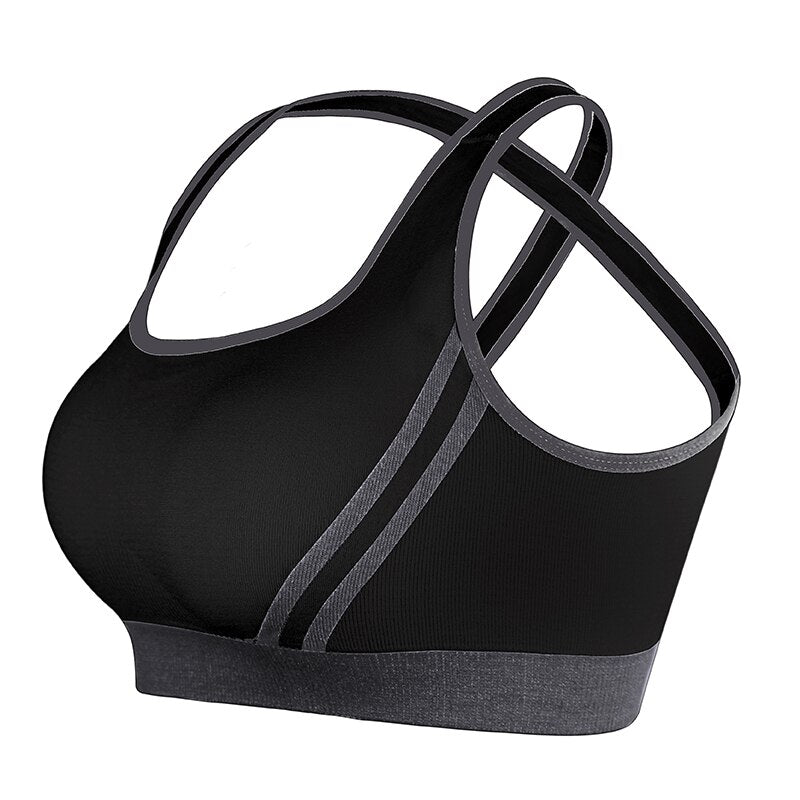 SEXYWG Cross-Back Sports Bra for Women Gym Althletic Vest Yoga Bras Push Up Brassiere BH Sport Top Crop Sportswear Fitness Shirt