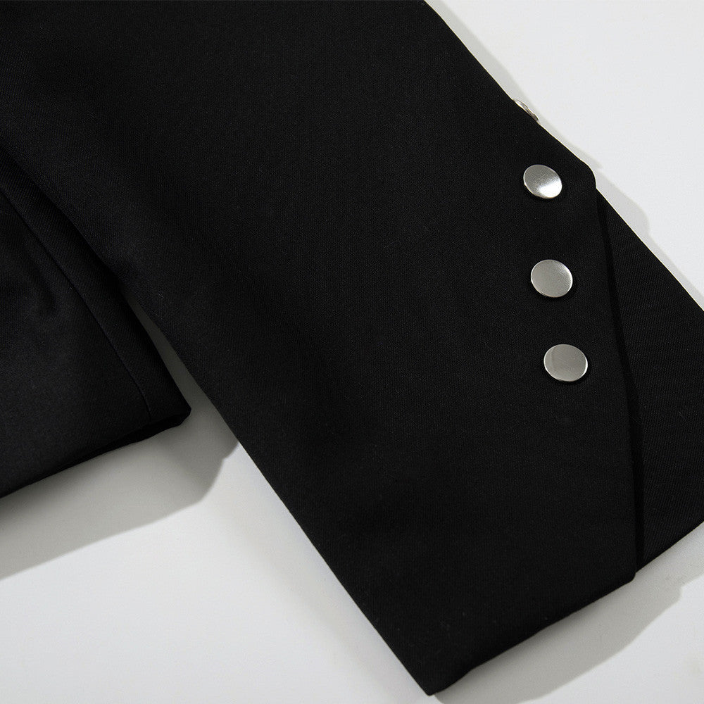 Flip collar short jacket