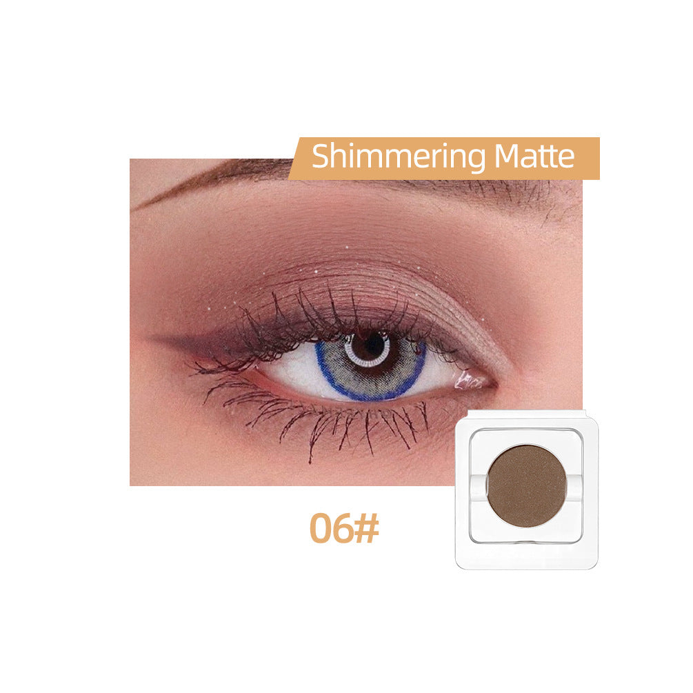 QIBEST Monochrome Eye Shadow Nude Makeup Earth Color Pearl Matte New Color Wine Red Earth Color Stage Makeup