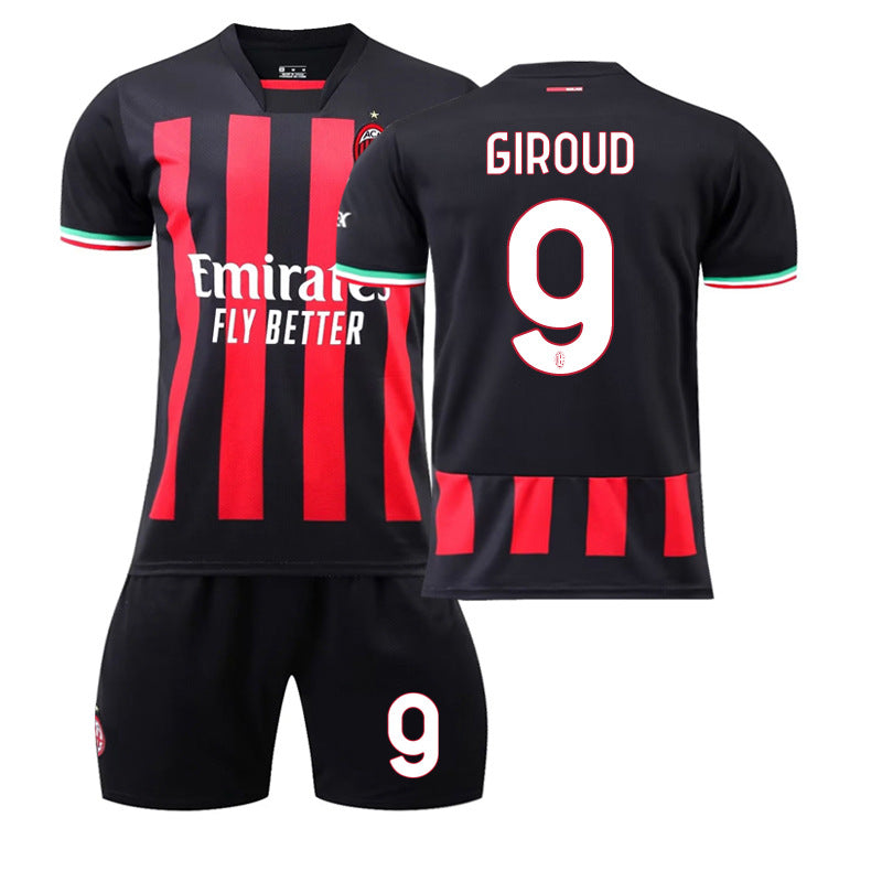Milan home football jersey set sports jersey
