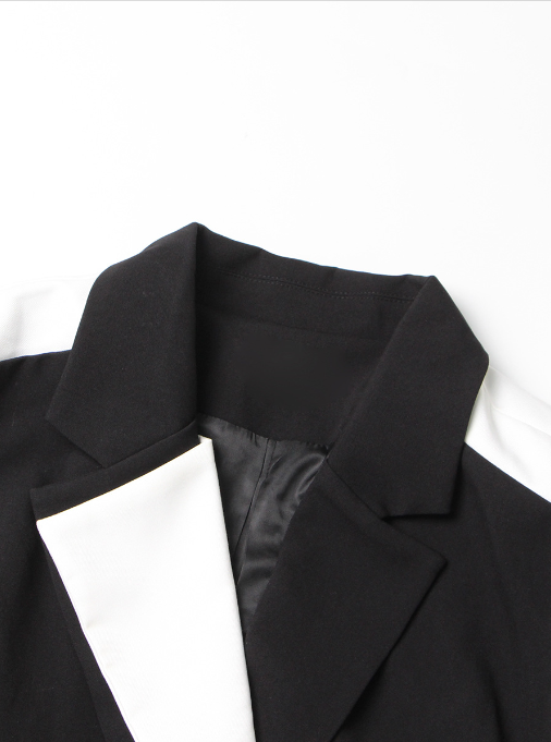 Spring and Autumn New South Korea East Gate Elegant Loose Profile Slim Combination Contrast Color Small Suit Coat Female